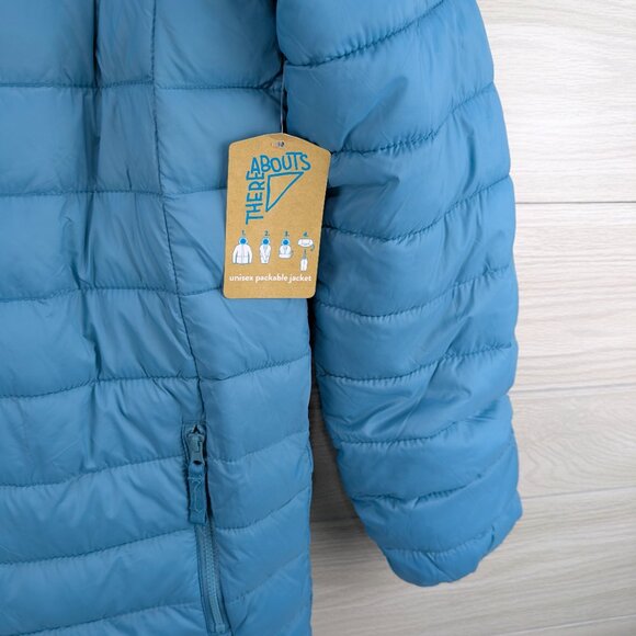 NWT There Abouts Teal Packable Puffer Jacket Girls XL 18/20 - Picture 4 of 7